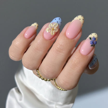 Summer Muse press-on nails - image 12 of 15, cat-eye velvet almond