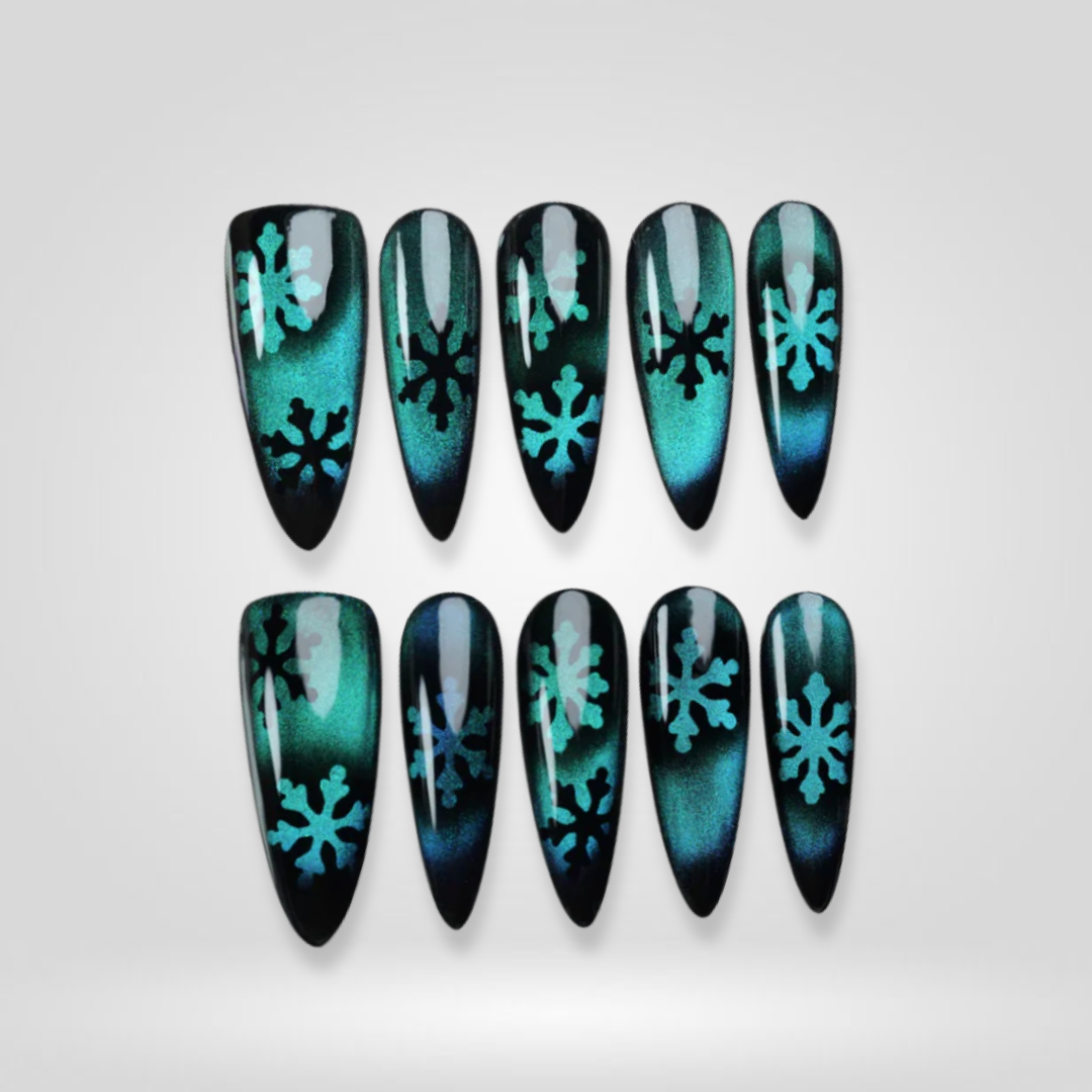 Frosted Luxe press-on nails - image 6 of 14, ombre gradient almond