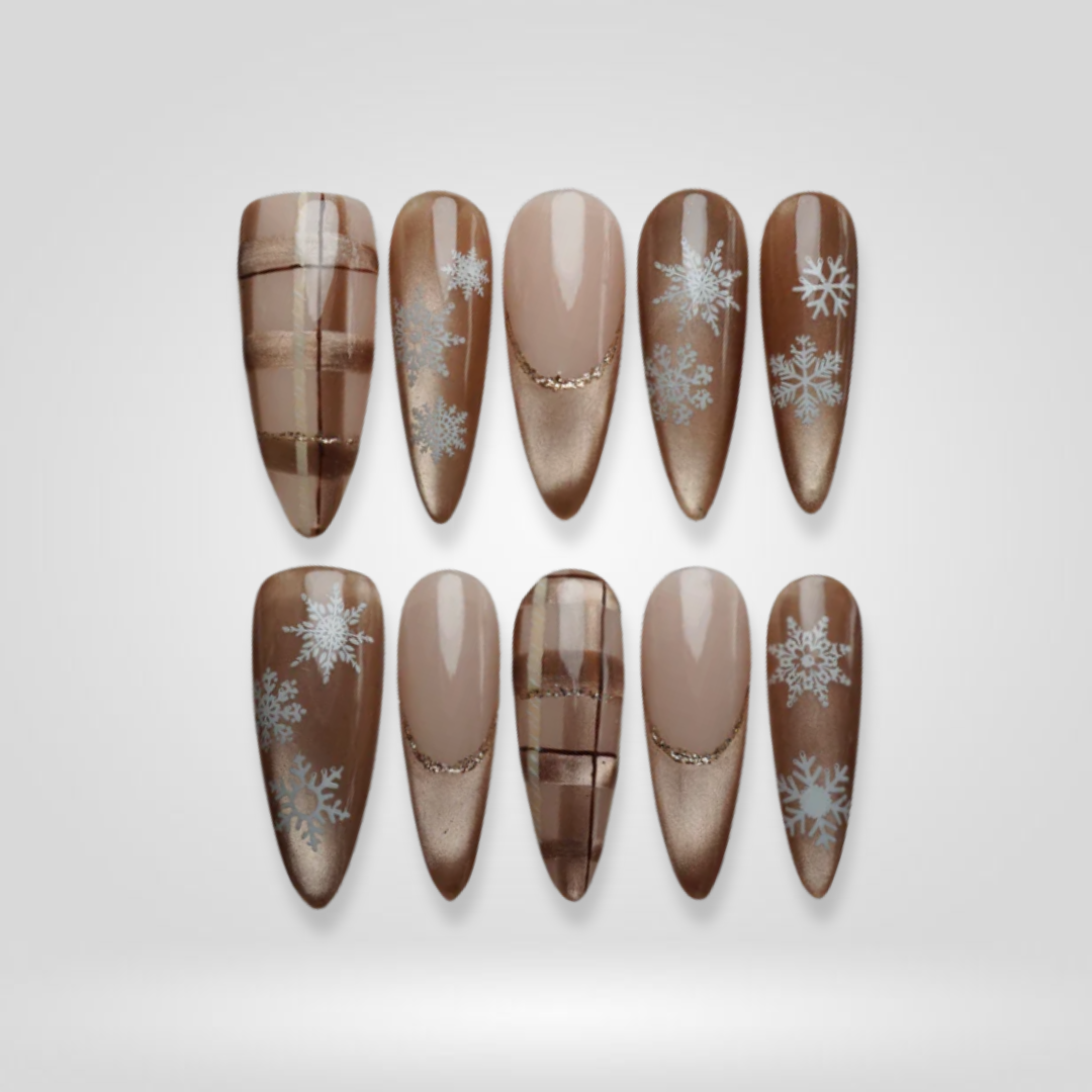 Frosted Luxe press-on nails - image 7 of 14, ombre gradient almond