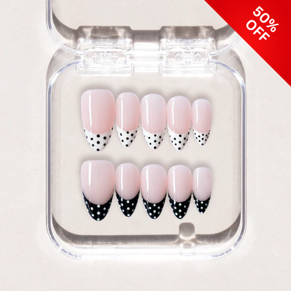 Soft Romance press-on nails - image 11 of 14, polka dot almond