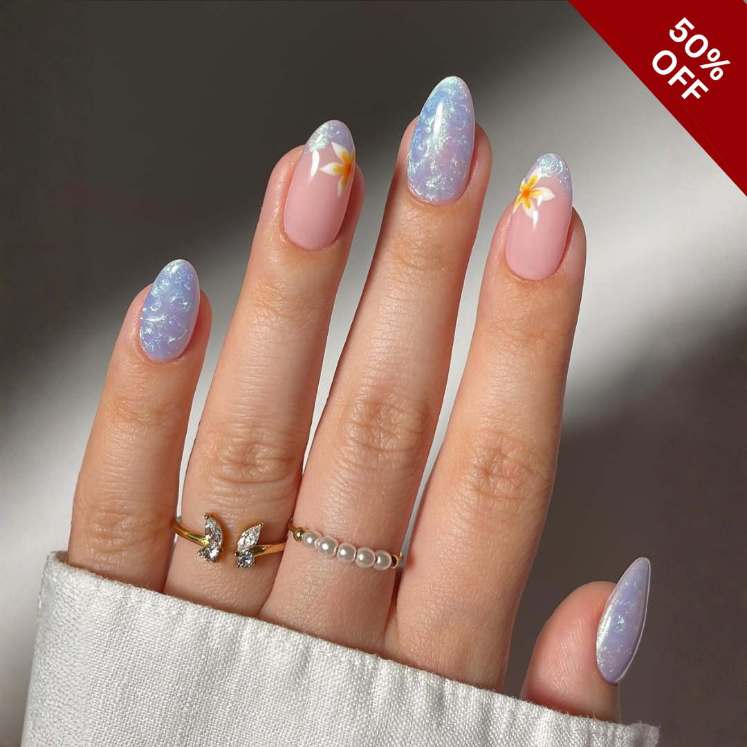 Soft Bloom press-on nails - image 5 of 13, cat-eye velvet round