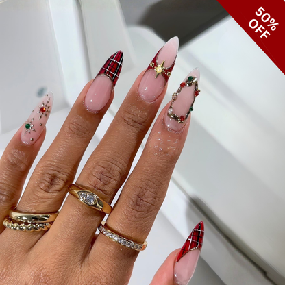 Festive Cheer press-on nails - image 6 of 16, ombre gradient almond
