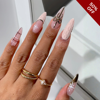 Festive Cheer press-on nails - image 8 of 16, ombre gradient almond
