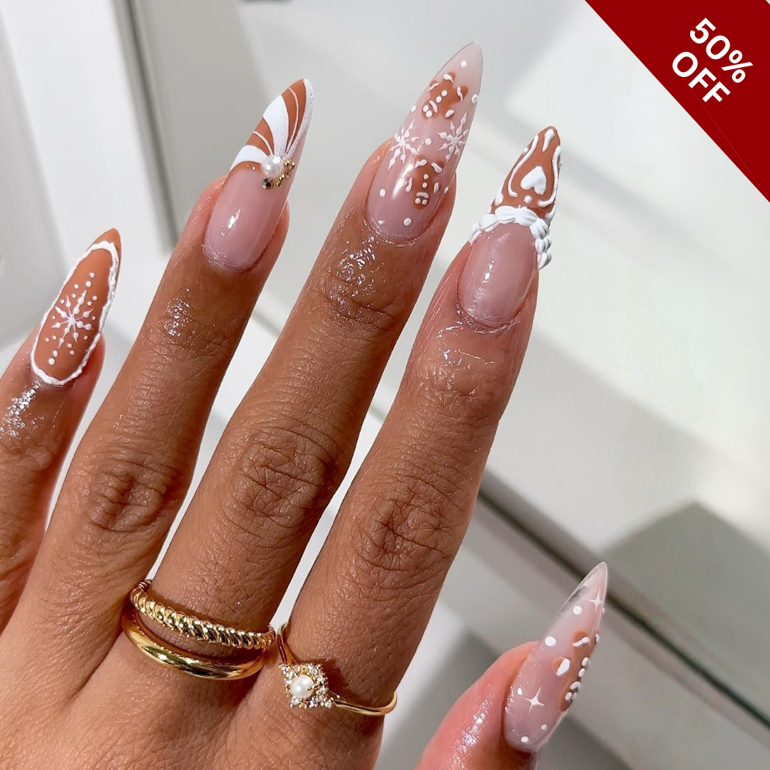 Festive Cheer press-on nails - image 10 of 16, ombre gradient almond