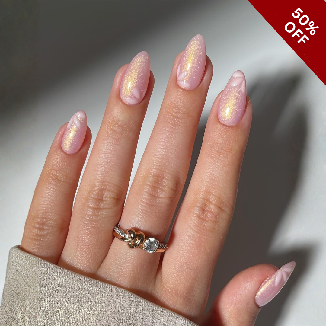 Soft Bloom press-on nails - image 6 of 13, cat-eye velvet round