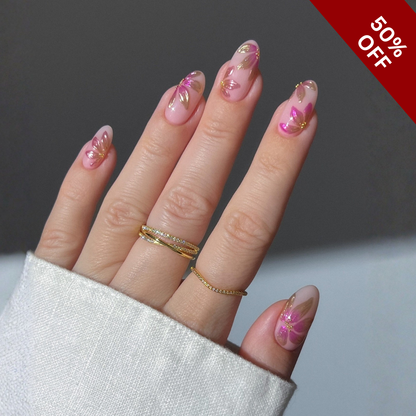 Celestial Petals press-on nails - image 8 of 11, cat-eye velvet almond