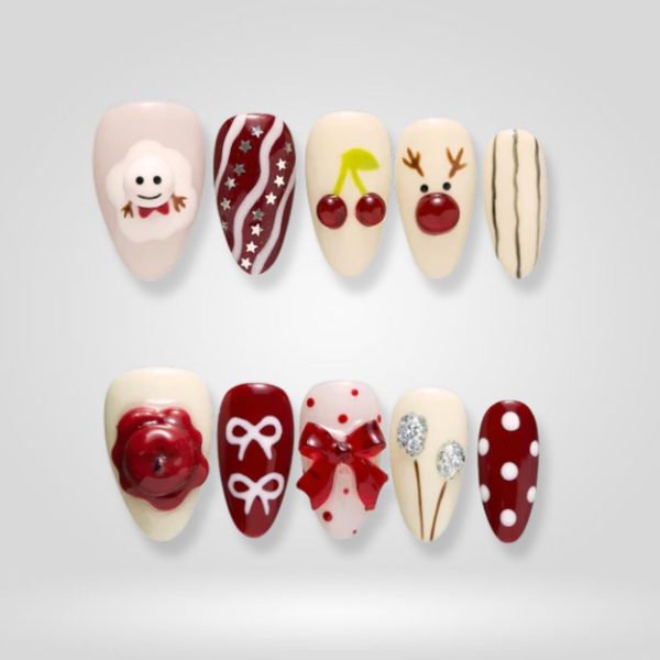 Merry Fun | Seasonal Almond Press-Ons press-on nail set