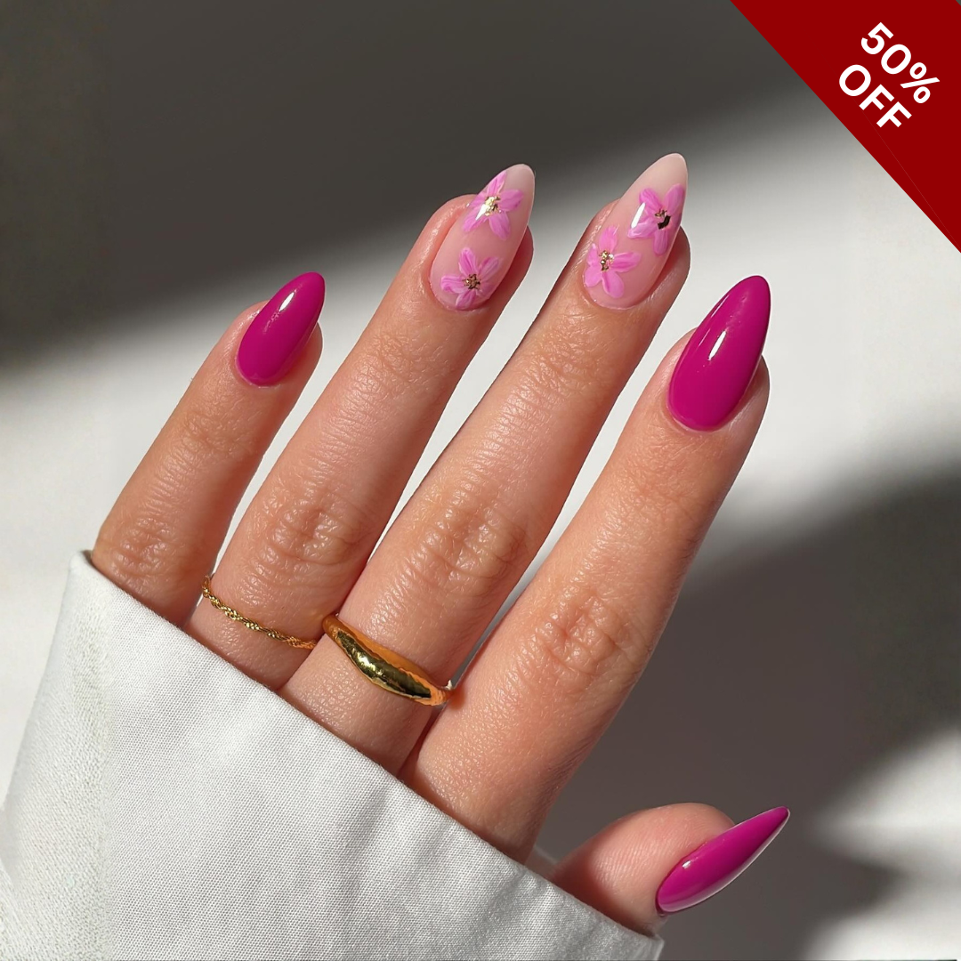 Soft Bloom press-on nails - image 8 of 13, cat-eye velvet round