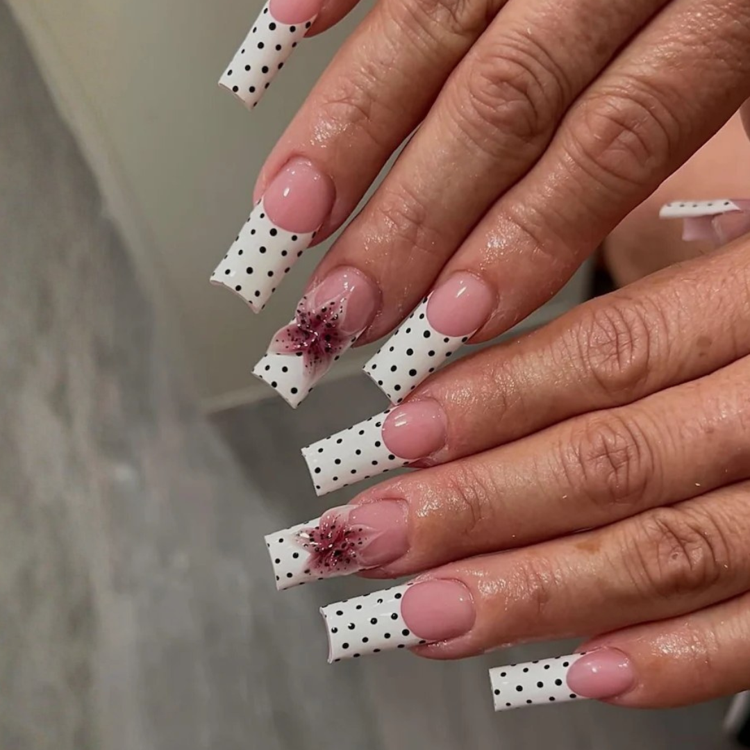 Poka Dot press-on nails - image 8 of 13, polka dot almond