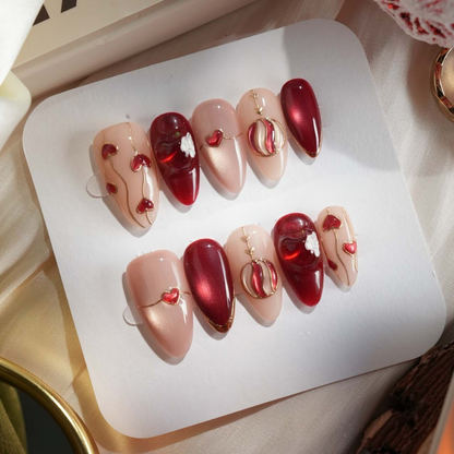 Winter Reverie press-on nails - image 5 of 15, milky cloud dancer almond