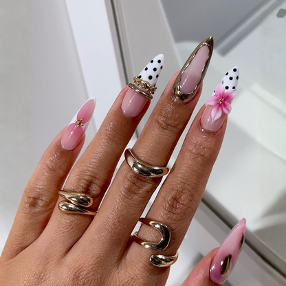 Blooming Tips press-on nails - image 7 of 11, cat-eye velvet almond