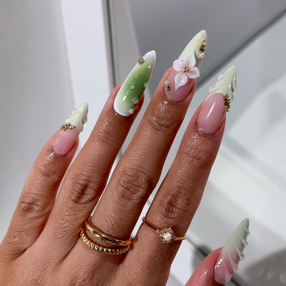 Blooming Tips press-on nails - image 8 of 11, cat-eye velvet almond