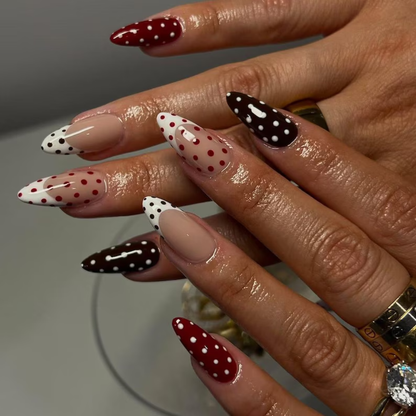 Poka Dot press-on nails - image 9 of 13, polka dot almond