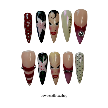 SNAP GIRL milky cloud dancer press-on nails - almond shape, front view