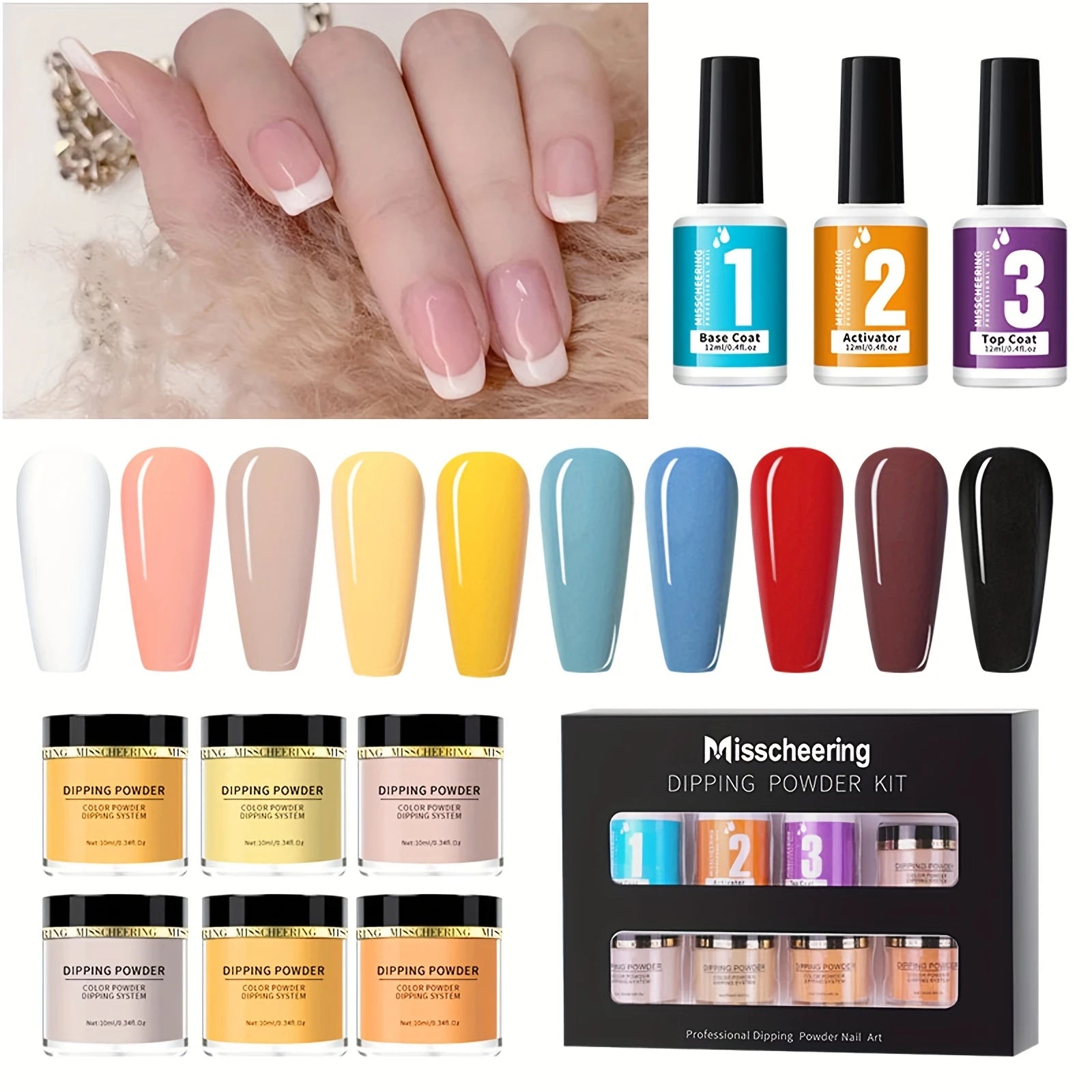 Dip Powder with Base, Activator & Top Coat Bowtie Nail Box gel or powder - image 2 of 13