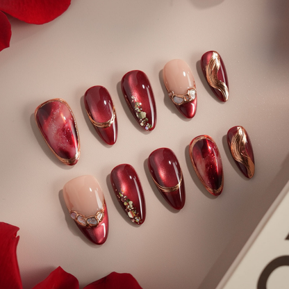 Winter Reverie press-on nails - image 7 of 15, milky cloud dancer almond