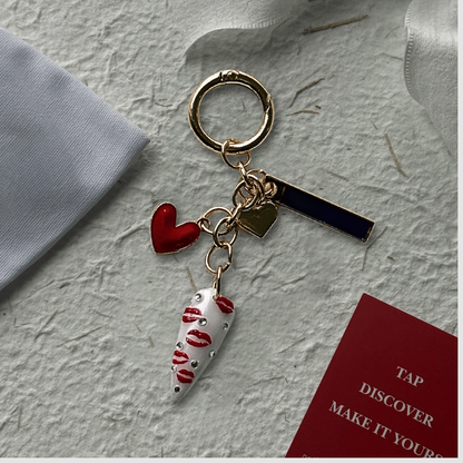NFC Nail Keychain Bowtie Nail Box accessory - image 3 of 12