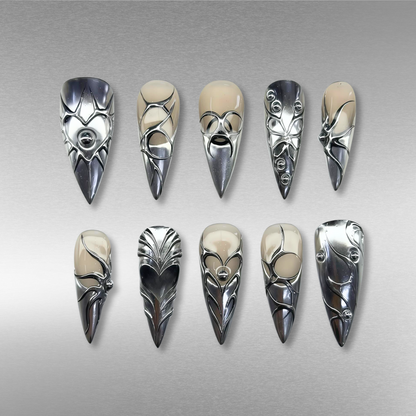 Metallic Vibe press-on nails - image 11 of 15, pearl-shift almond