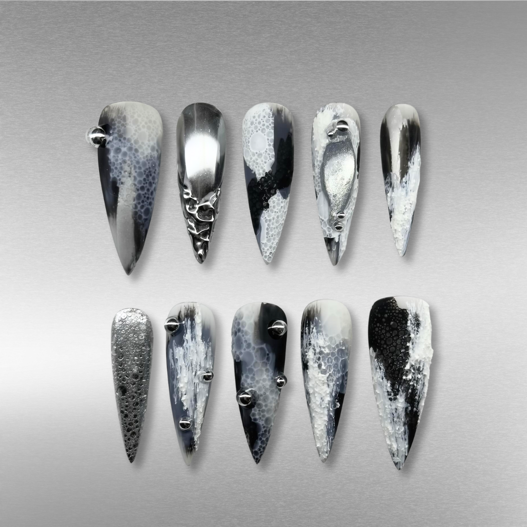 Metallic Vibe press-on nails - image 12 of 15, pearl-shift almond