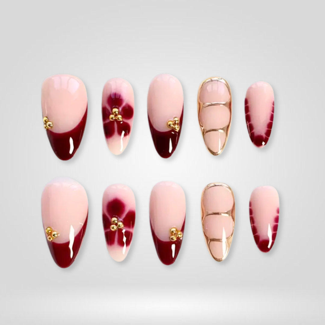Enchanted Bloom press-on nails - image 7 of 15, cat-eye velvet almond