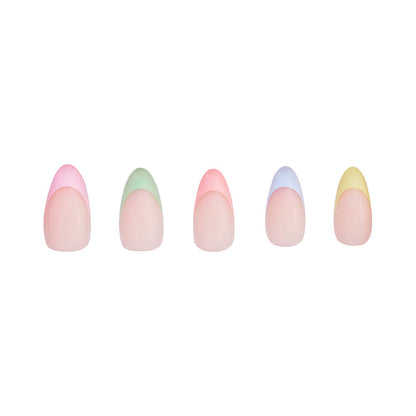 Confetti press-on nail set - XS to L sizing, french tip design