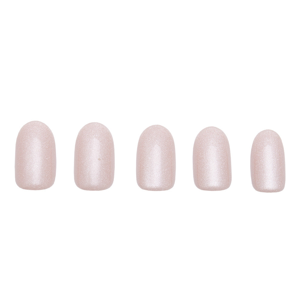 Pure Intentions press-on nail set - XS to L sizing, cat-eye velvet design