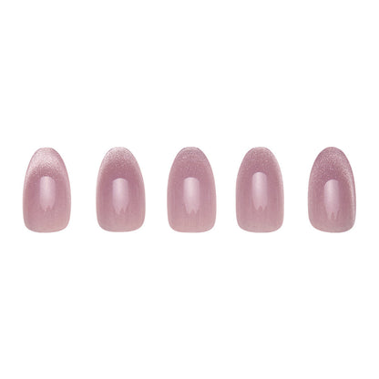 Fairy Dust press-on nails close-up texture detail - cat-eye velvet finish, US shipping