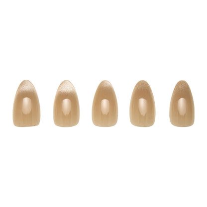 Honey Bun press-on nails close-up texture detail - cat-eye velvet finish, US shipping