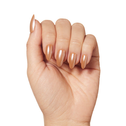 Maple Glaze press-on nails close-up texture detail - jelly glaze finish, US shipping