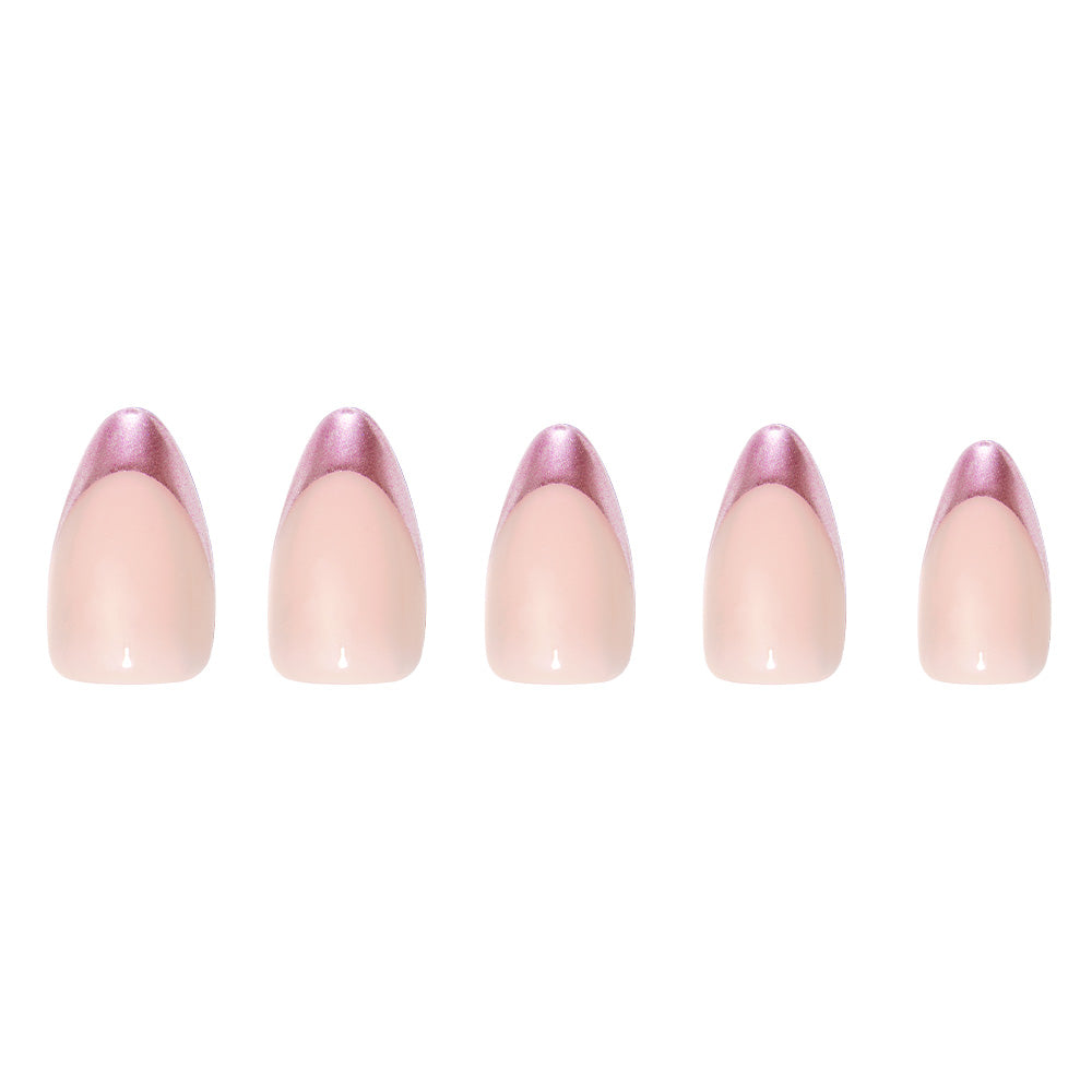 Rock Candy press-on nail set - XS to L sizing, french tip design