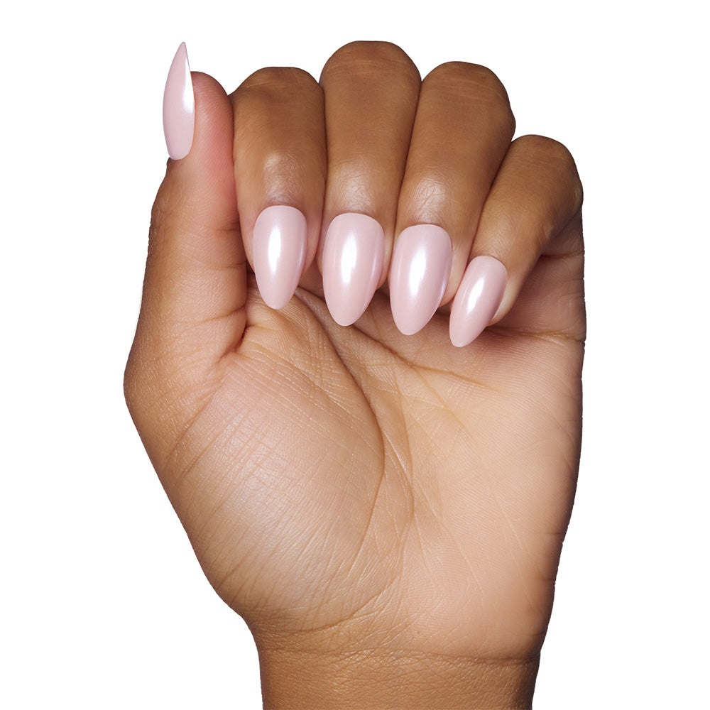 First Kiss press-on nails on hand - lifestyle photo, seasonal finish