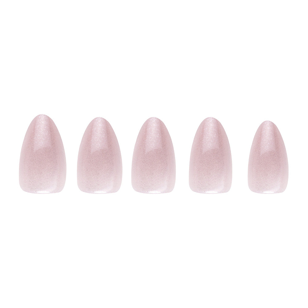 Selenite press-on nails close-up texture detail - cat-eye velvet finish, US shipping