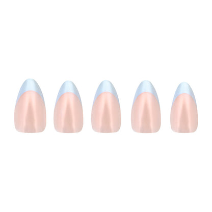 Blueberry Icing press-on nail set - XS to L sizing, french tip design