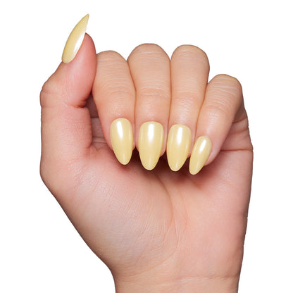 Yellow Pop press-on nail set - XS to L sizing, butter yellow design