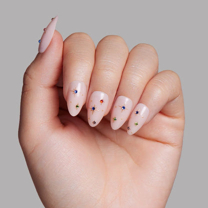 North Star press-on nail set - XS to L sizing, 3d sculptural design