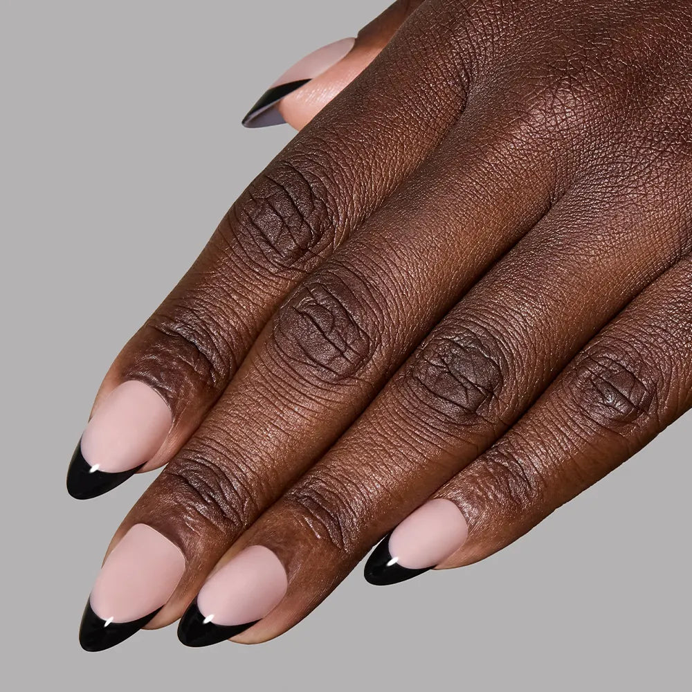 Caviar press-on nail set - XS to L sizing, french tip design