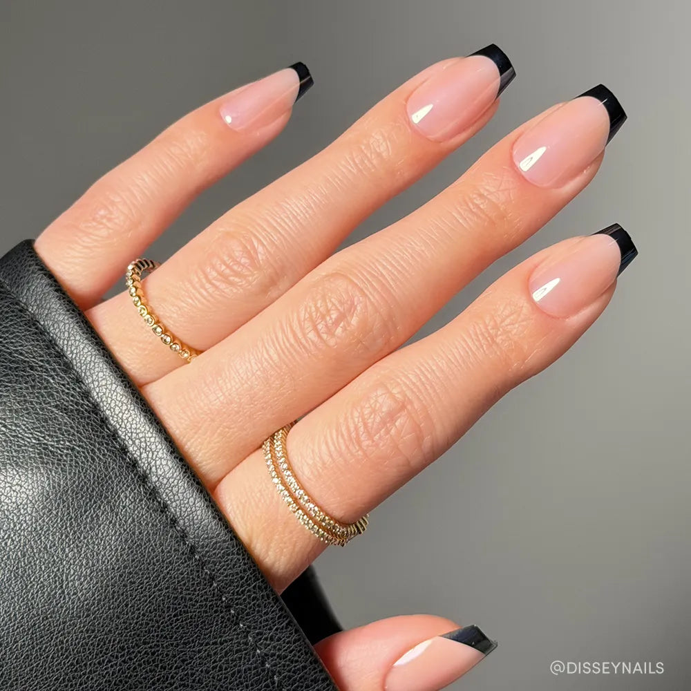 Balsamic Glaze milky cloud dancer press-on nails - coffin/ballerina shape, front view