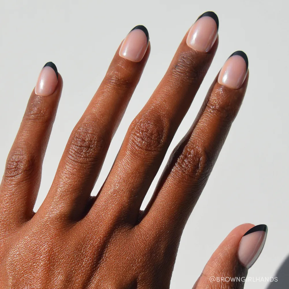 Smoke Salt milky cloud dancer press-on nails - oval shape, front view