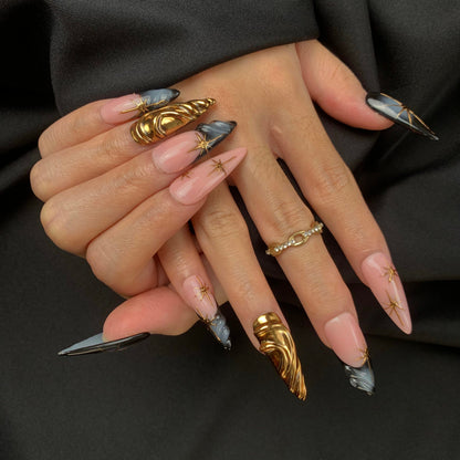 Royal Flame press-on nails - image 5 of 10, cat-eye velvet stiletto