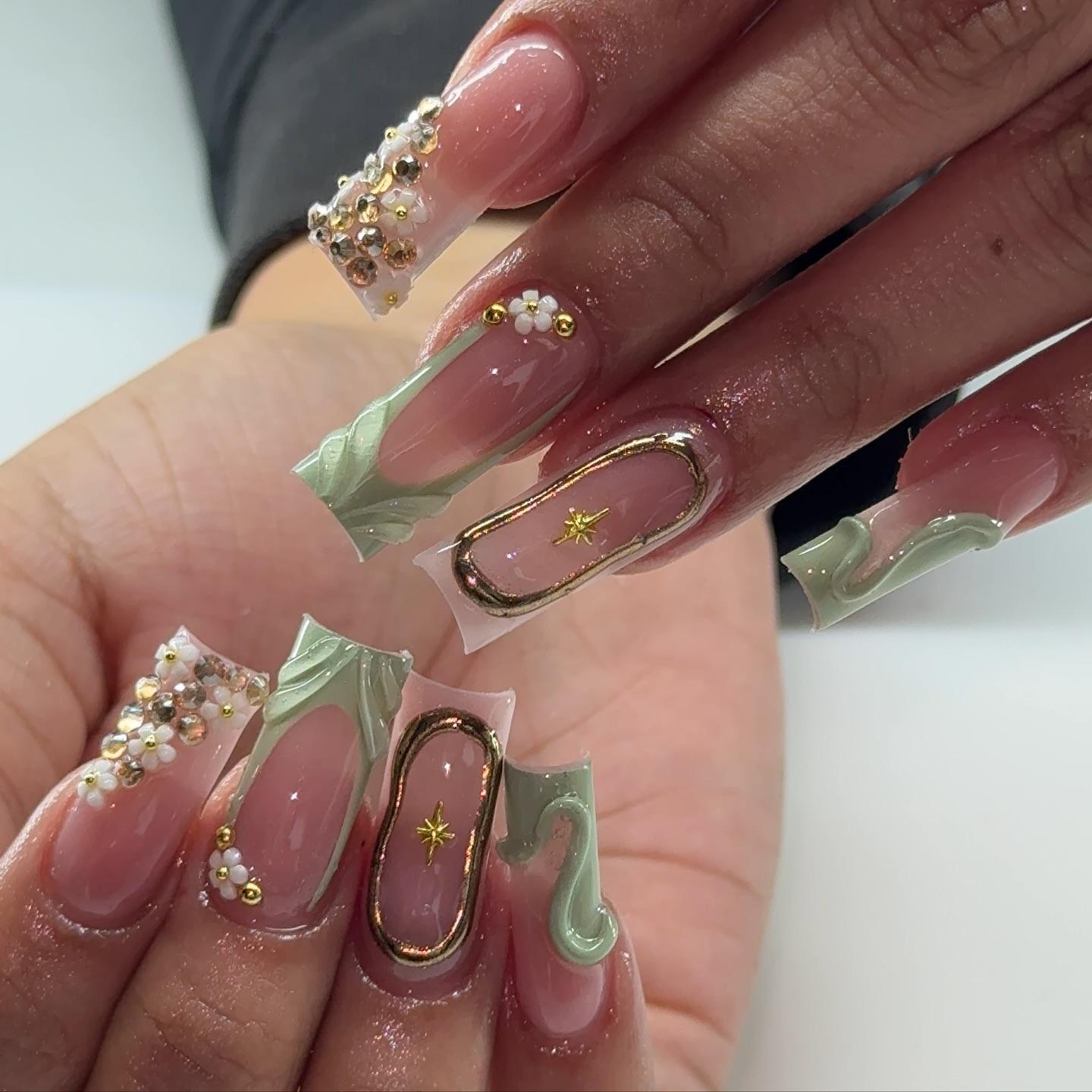 Funky Fusion press-on nails - image 8 of 17, seasonal coffin/ballerina