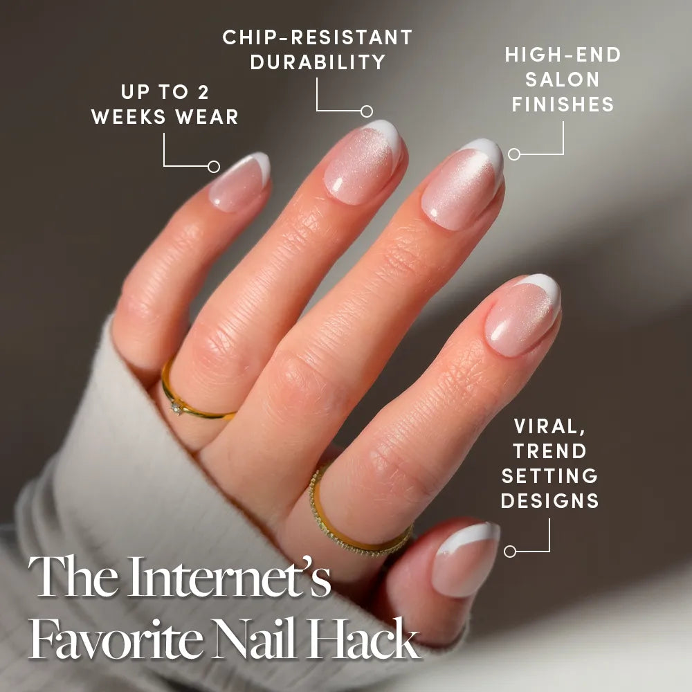 Angelic Touch press-on nails close-up texture detail - cat-eye velvet finish, US shipping