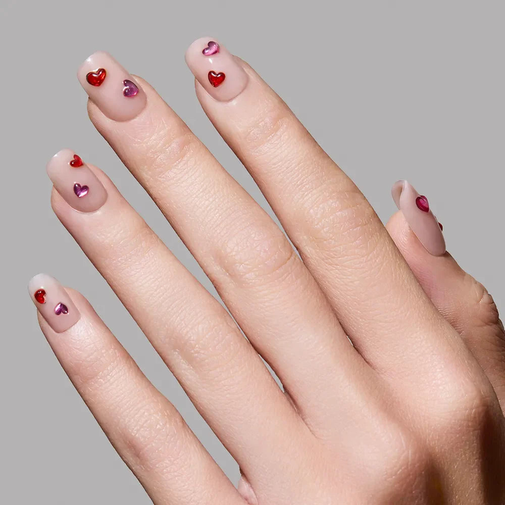 Dear Lover press-on nail set - XS to L sizing, 3d sculptural design