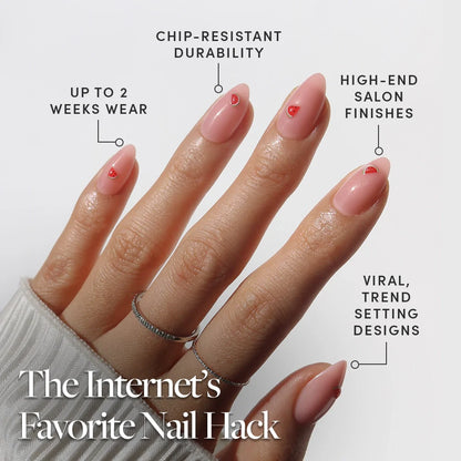 Juicy Slice press-on nail set - XS to L sizing, jelly glaze design