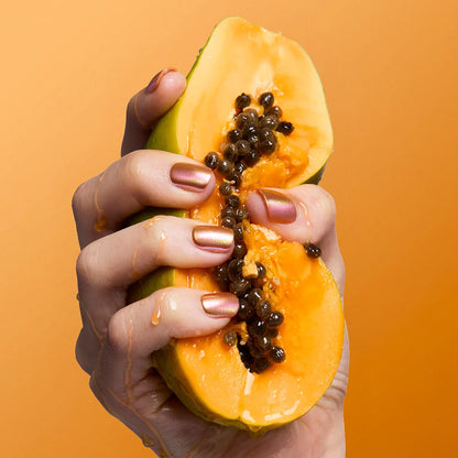 Papaya Chrome press-on nails - image 5 of 8, cat-eye velvet square