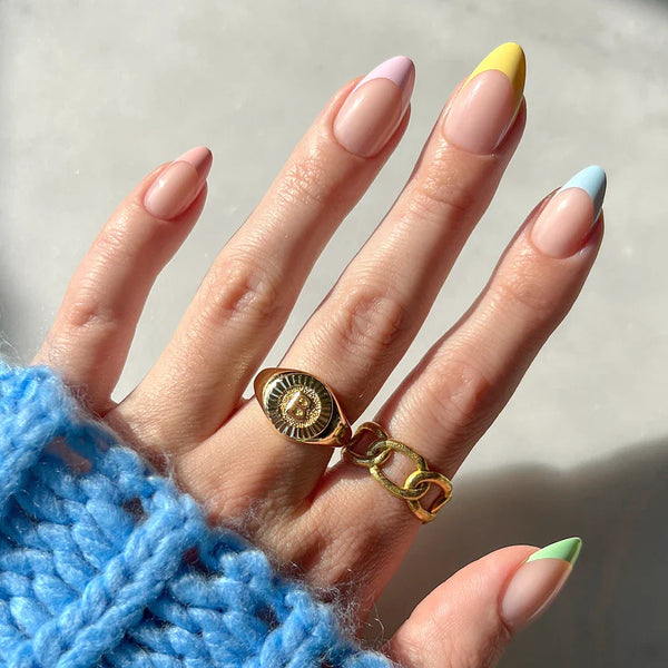 Confetti | French Tip Almond Press-Ons press-on nail set