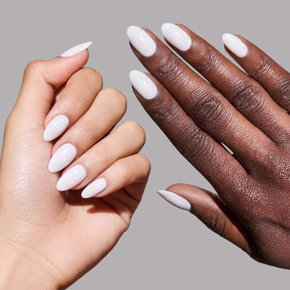 Angel press-on nail set - XS to L sizing, milky cloud dancer design