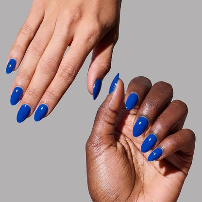 Cobalt Blue press-on nail set - XS to L sizing, summer design