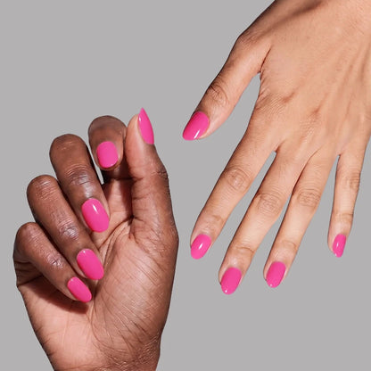 Hot Pink press-on nail set - XS to L sizing, summer design