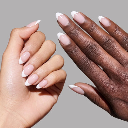 Ma Damn press-on nail set - XS to L sizing, milky cloud dancer design
