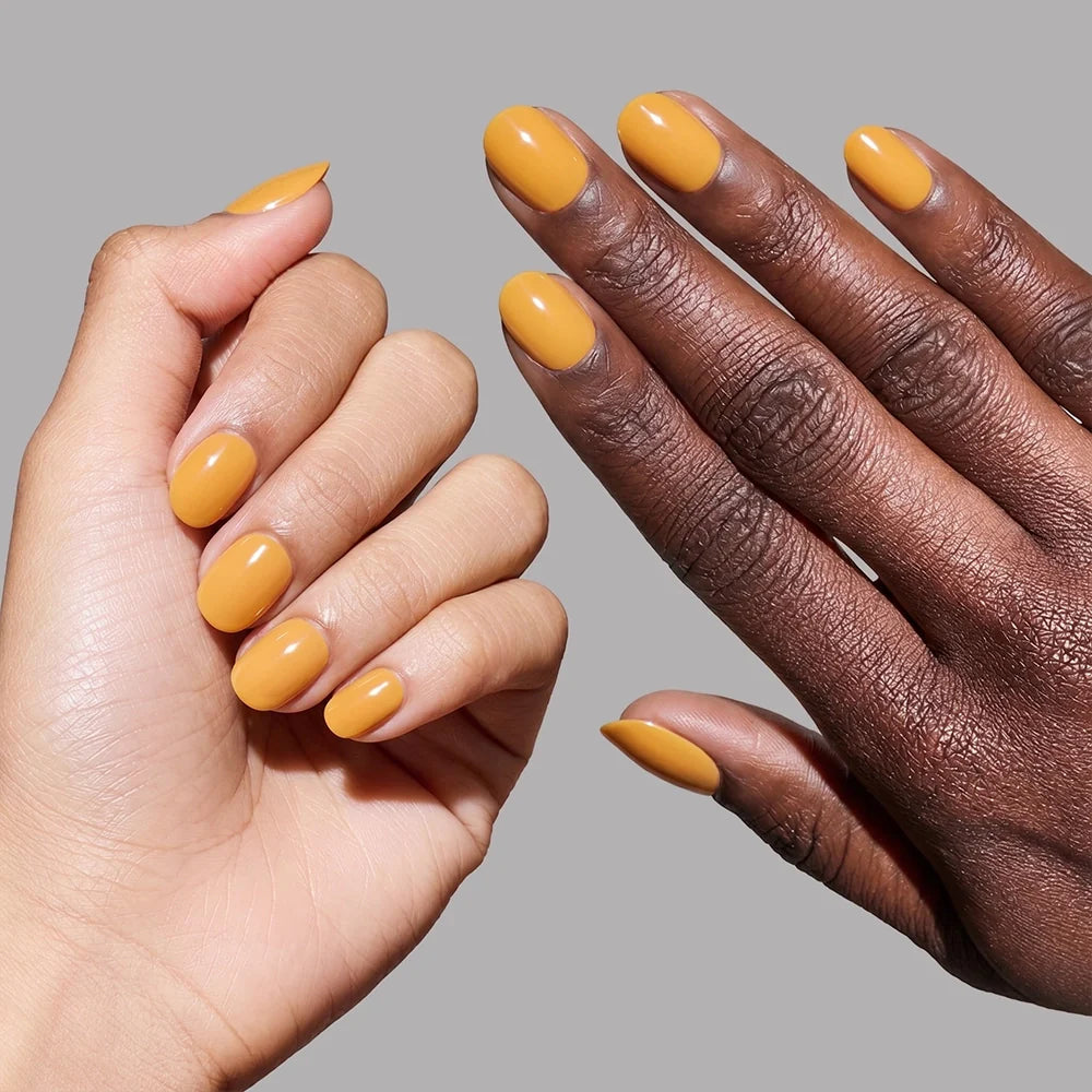 Sunset Orange press-on nail set - XS to L sizing, jelly glaze design